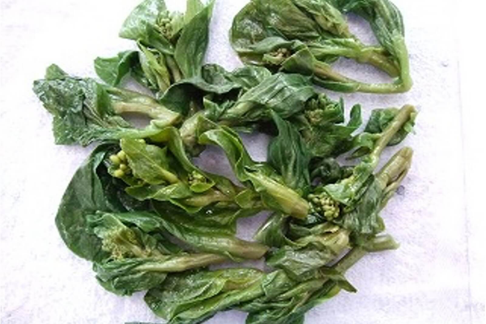 菜の花の塩漬けの再生後の画像